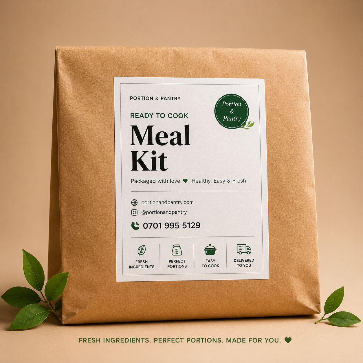 Portion and Pantry Meal Kit with Fresh Ingredients